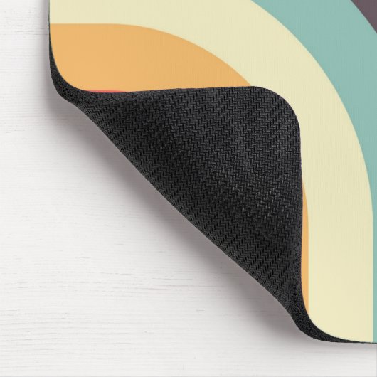 Farbenfroher Retrostreifen - 70er, 80er-Mousepad Mousepad (Ecke)