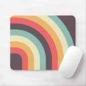 Farbenfroher Retrostreifen - 70er, 80er-Mousepad Mousepad (Mit Mouse)