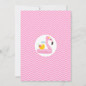 Farbenfroher rosa Pool eins in der Sonne 1. Geburt Einladung (Rückseite)