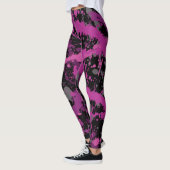 Farbenfroher, rosafarbener Spritzer Leggings (Links)