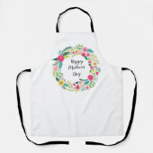 Farbenfroher rustikaler Blumenkranz Schürze (Vorderseite)