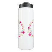 Farbenfroher rustikaler Blumenkranz Thermosbecher (Vorderseite)