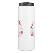 Farbenfroher rustikaler Blumenkranz Thermosbecher (Rückseite)