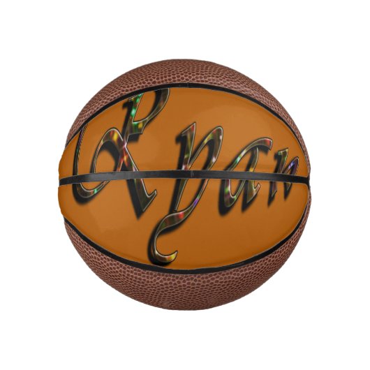 Farbenfroher Ryan Name, Mini Basketball (Vorderseite)