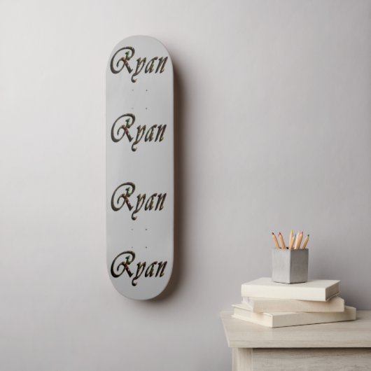 Farbenfroher Ryan Name, Skateboard (Wandkunst)