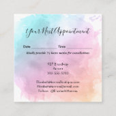 Farbenfroher Salon Terminkarte (Rückseite)