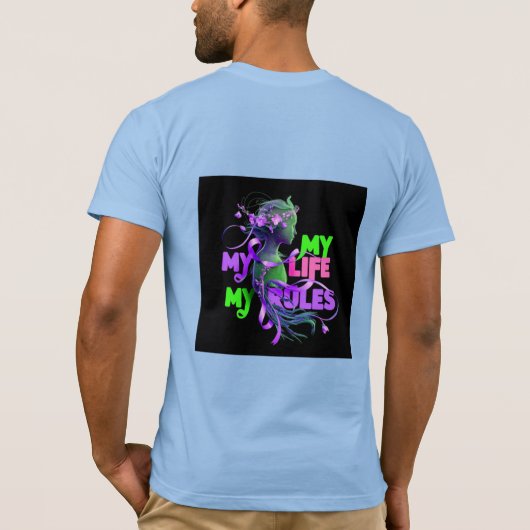 ! farbenfroher Schädel T-Shirt (Rückseite)