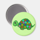 Farbenfroher Schildkrötenmagnet Magnet (Vorderseite/Rückseite)