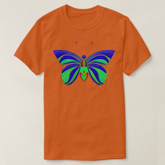 farbenfroher Schmetterling 1 T-Shirt (Design vorne)