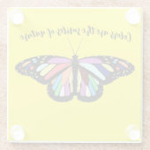 farbenfroher Schmetterling Glasuntersetzer (Rückseite)