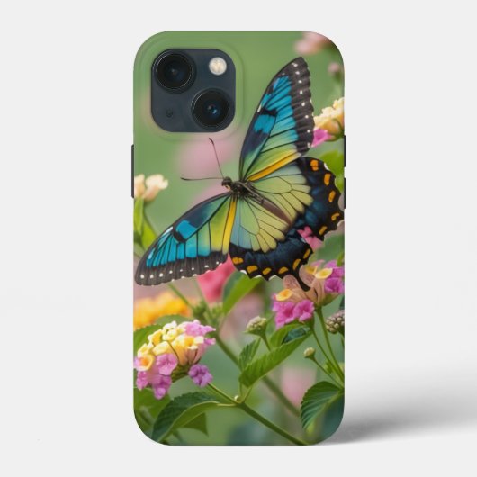 Farbenfroher Schmetterling Robuste Apple iPhone 13 Case-Mate iPhone Hülle (Rückseite)