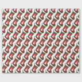 Farbenfroher Schneemann auf Weihnachten Strumpf Mu Geschenkpapier (Flach)