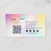 Farbenfroher Schönheitssalon Scannable QR Code Visitenkarte (Rückseite)