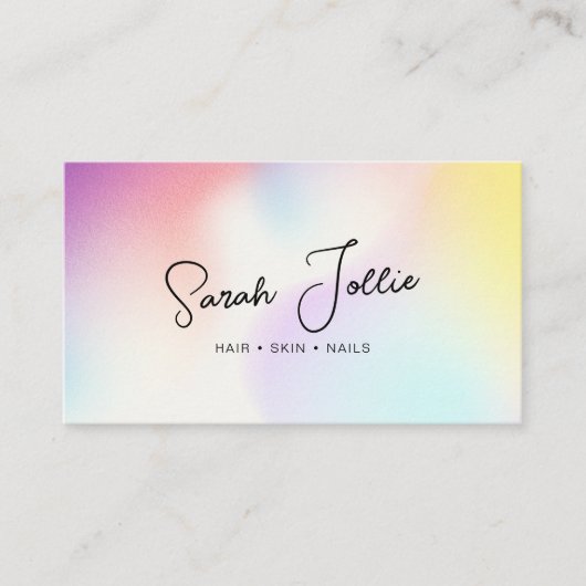 Farbenfroher Schönheitssalon Scannable QR Code Visitenkarte (Vorderseite)