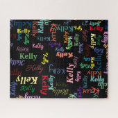 Farbenfroher Schwarzer Spaß - Mit Monogramm Heraus Puzzle (Horizontal)