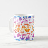 Farbenfroher Shakespeare-Liebhaber-Becher Kaffeetasse (Vorderseite Links)