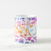 Farbenfroher Shakespeare-Liebhaber-Becher Kaffeetasse (Mittel)