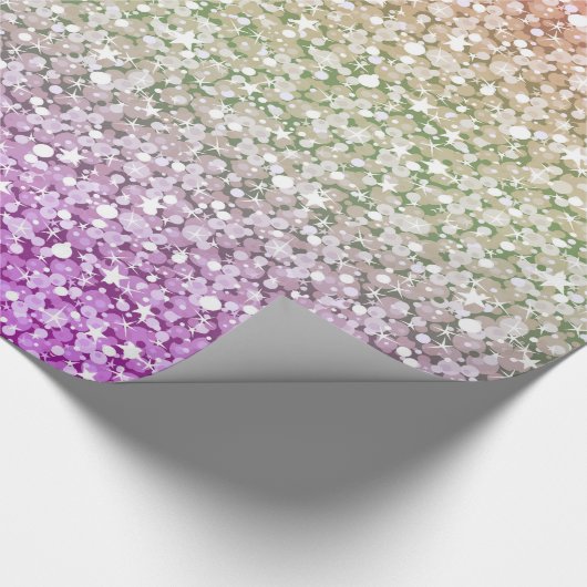 Farbenfroher Shiny Glitzer Geschenkpapier (Ecke)