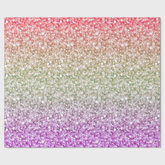 Farbenfroher Shiny Glitzer Geschenkpapier (Flach)