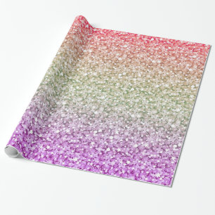 Farbenfroher Shiny Glitzer Geschenkpapier