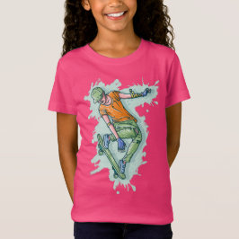 Farbenfroher Skater, lustige Illustration T-Shirt