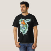 Farbenfroher Skater, lustige Illustration T-Shirt (Vorne ganz)