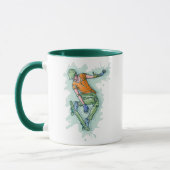 Farbenfroher Skater, lustige Illustration Tasse (Links)