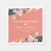 Farbenfroher Sommer Blumenladen Abschluss Napkins Serviette (Vorderseite)