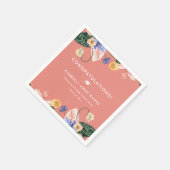 Farbenfroher Sommer Blumenladen Abschluss Napkins Serviette (Ecke)