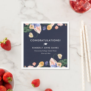 Farbenfroher Sommer Blumenladen Abschluss Napkins Serviette