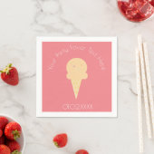 Farbenfroher Sommerspass Eis Creme Rosa Serviette (Beispiel)