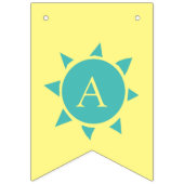 Farbenfroher Sommerspass Sonne kuschelig Wimpelkette (Zweite Fahne)