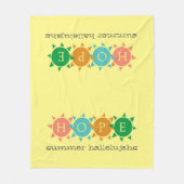 Farbenfroher Sommerspass Sonne MONOGRAM Hoffnung Fleecedecke (Vorderseite)