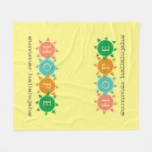 Farbenfroher Sommerspass Sonne MONOGRAM Hoffnung Fleecedecke (Vorderseite (Horizontal))