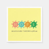 Farbenfroher Sommerspass Sonne MONOGRAM Serviette (Vorderseite)