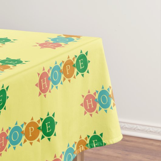 Farbenfroher Sommerspass Sun HOPE Tabletecloth Tischdecke (Beispiel)