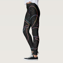 Farbenfroher Sonnenaufgang auf der Blume Black Chi Leggings