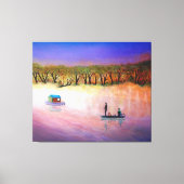 Farbenfroher Sonnenuntergang auf dem koreanischen Leinwanddruck (Vorderseite)