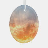 Farbenfroher Sonnenuntergang: feuchter Himmel. Ornament Aus Glas (Vorderseite Rechts)