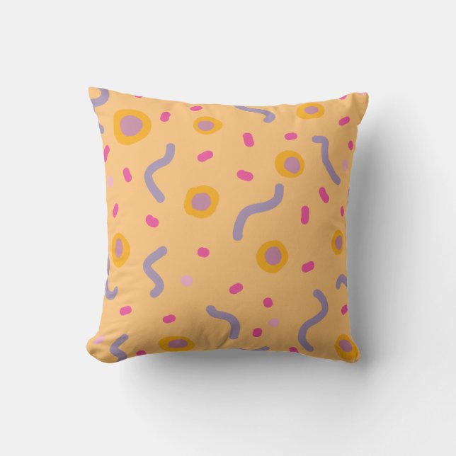 Farbenfroher Spaß abstrakte Punkte #pattern Kissen (Vorderseite)