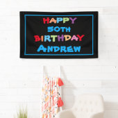 Farbenfroher Spaß benutzerdefinierten Jahr Name Da Banner (Insitu)