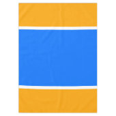 Farbenfroher Spaß Breite hellblaue, weiße, gelbe S Tischdecke (Vorderseite)