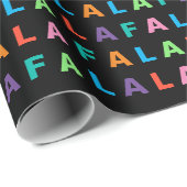 Farbenfroher Spaß FA LA LA URLAUBSSAISON Geschenkpapier (Rolleneckpunkt)