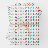 Farbenfroher Spaß FA LA LA URLAUBSSAISON Geschenkpapier Set (Beispiel)