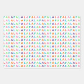 Farbenfroher Spaß FA LA LA URLAUBSSAISON Geschenkpapier Set (Vorderseite)