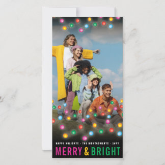 Farbenfroher Spaß Festliche Weihnachtsbeleuchtung  Feiertagskarte