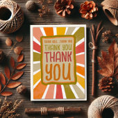 Farbenfroher Spaß froh Vielen Dank einfach gelb Dankeskarte