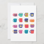 Farbenfroher Spaß Gemustert Coffee Tasse Set Einladung (Vorderseite)