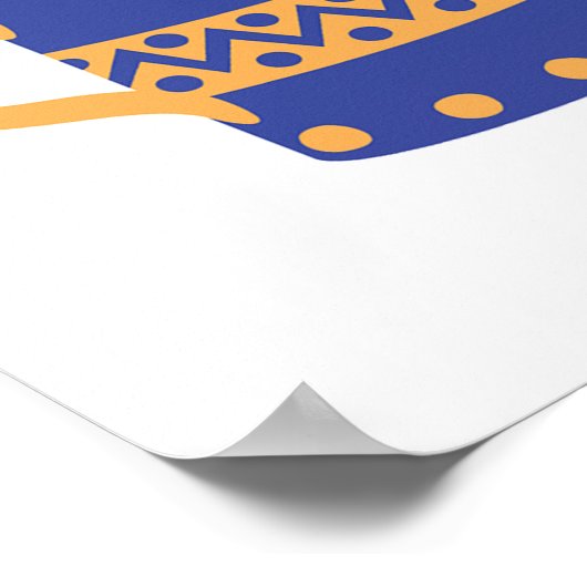 Farbenfroher Spaß Gemustert Coffee Tasse Set Poster (Ecke)