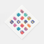 Farbenfroher Spaß Gemustert Coffee Tasse Set Serviette (Ecke)